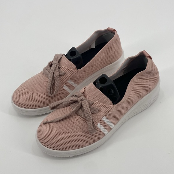 Pattrily Pink & White Stripe Boat Shoe Sneaker Size 38 - Picture 3 of 10